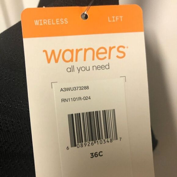 Warners 36C Wireless Lift Black NWT - Picture 3 of 4